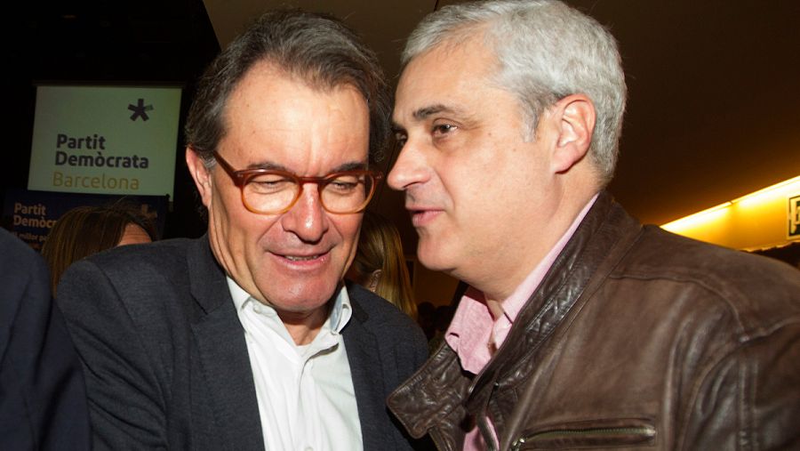 Artur Mas y Germà Gordó, en el acto de presentación del PDeCAT