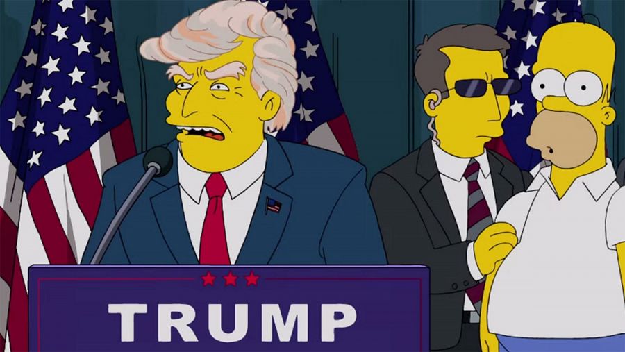 Fotograma de la serie 'Los Simpson' en la que un personaje es Donald Trump.