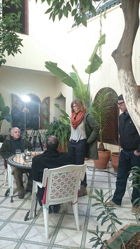 En su casa de Marrakech atendió al equipo de RTVE