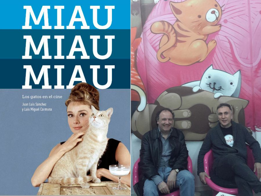 Portada de 'Miau, miau, miau' y sus autores, Luis Miguel Carmona y Juan Luis Sánchez