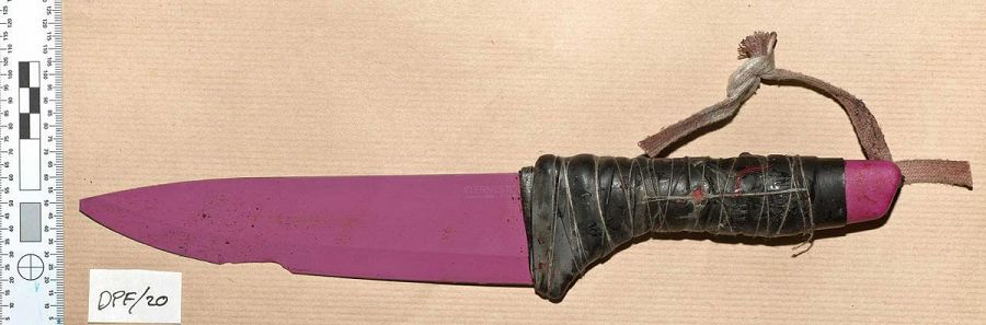 Cuchillo de cerámica y 30 centímetros que utilizaron los terroristas de Londres