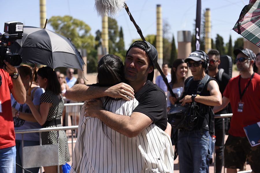 Naím Thomas dando ánimos a los aspirantes