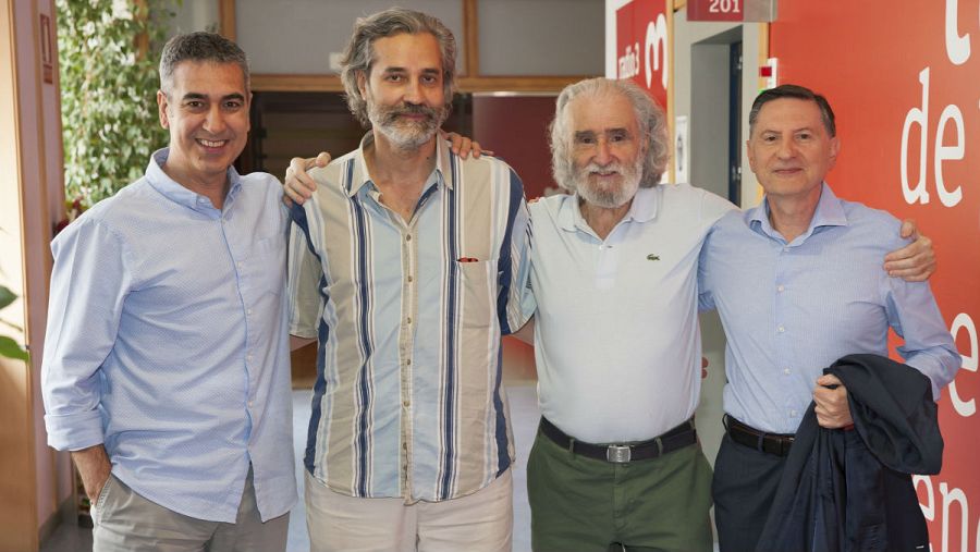 Arturo Martín recibe a José Pazó, Ramiro Calle y Antonio García