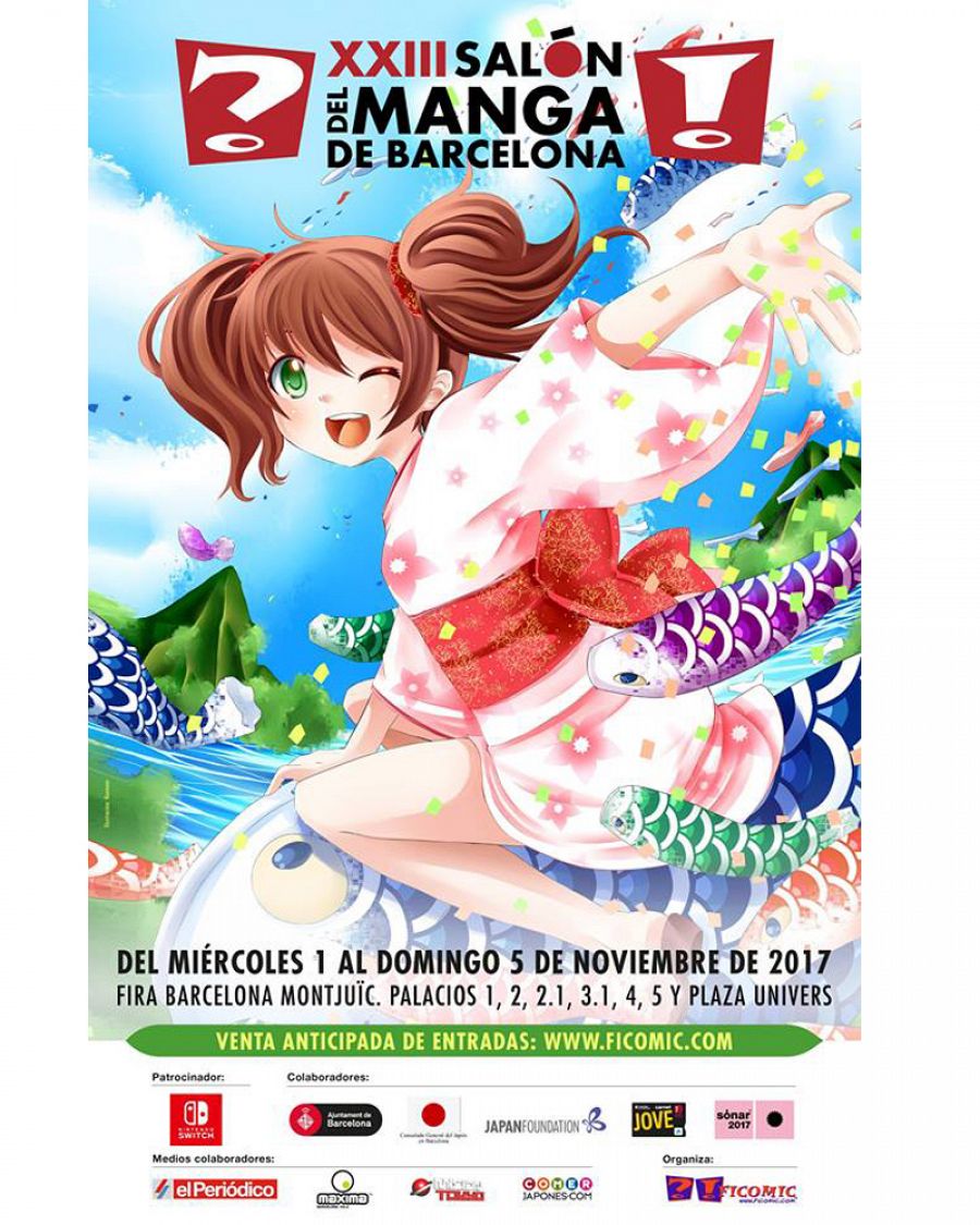 Cartel de la XXIII edición del Salón del Manga de Barcelona, de Kenneos