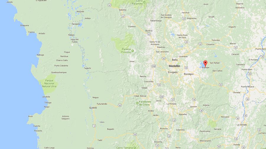 El naufragio ha tenido lugar en el embalse de Guatupe, cerca de Medellín, Colombia.