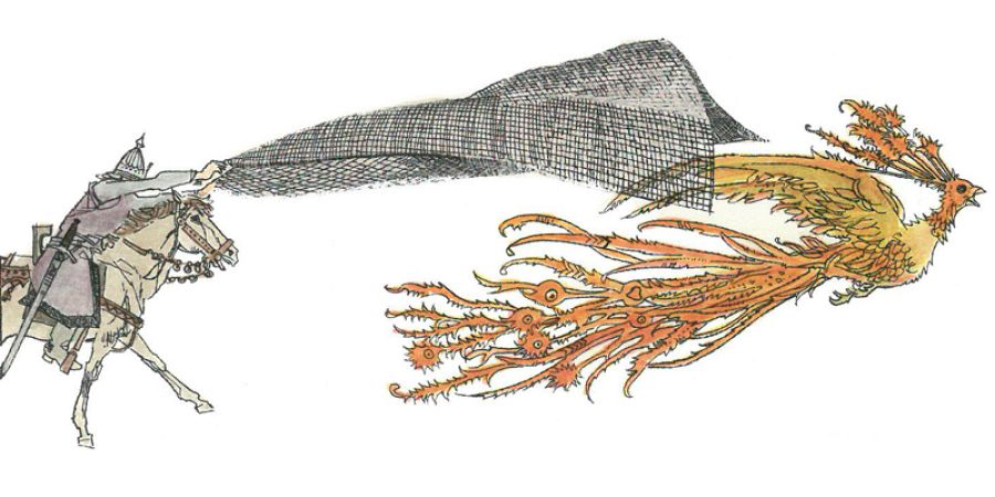 Ilustración para 'El pájaro de fuego'