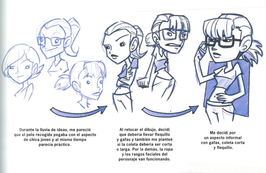 Viñetas del libro 'Aprende a dibujar con Jazza. Cómo crear personajes de cómic y animación'