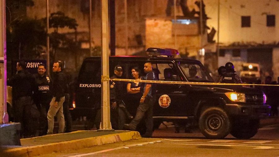 Autoridades vigilan los alrededores de la sede del Tribunal Supremo venezolano