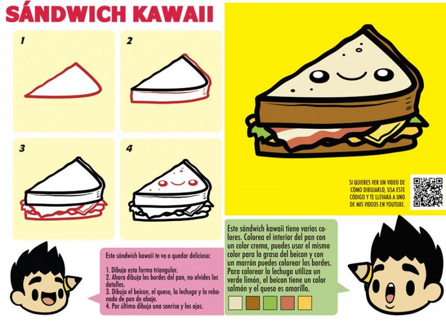 Páginas de 'Cómo dibujar kawaii'