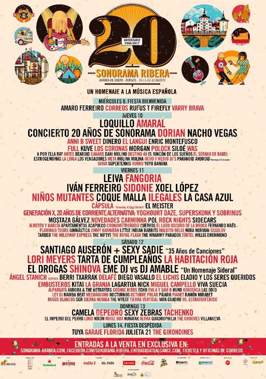 Así queda el cartel completo del Sonoram en su 20º aniversario