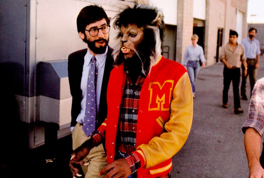 Michael Jackson y John Landis en el rodaje de 'Thriller'