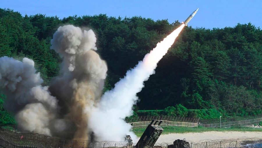 Imagen de los ejercicios militares con misiles realizados por EE.UU. y Corea del Sur