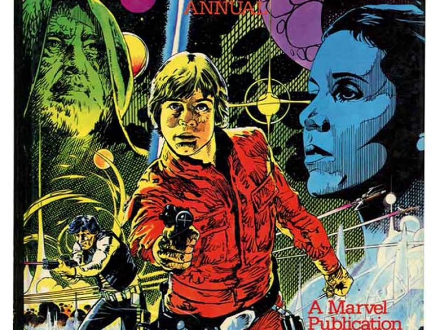 Fragmento de la portada de un annual de 'Star Wars UK'