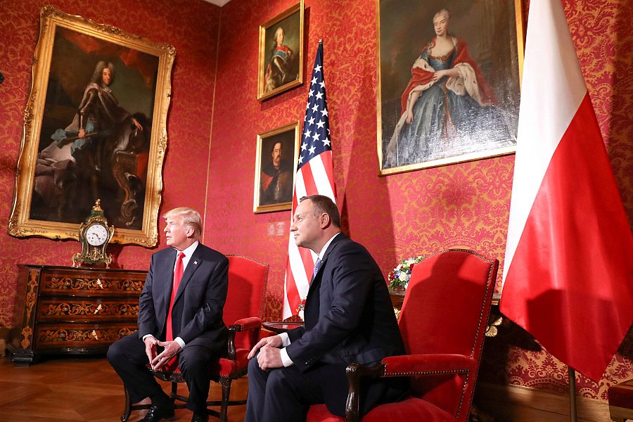 Trump se reúne con el presidente polaco, Andrzej Duda