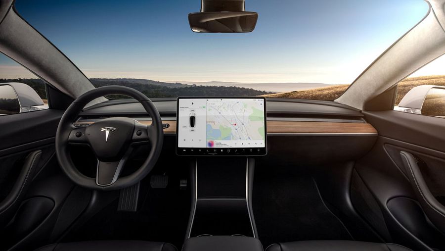 Foto del il interior del coche eléctrico