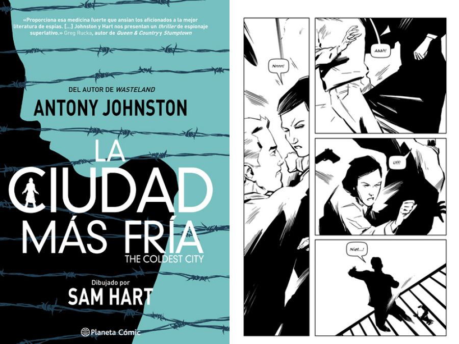 Portada y página de 'La ciudad más fría'