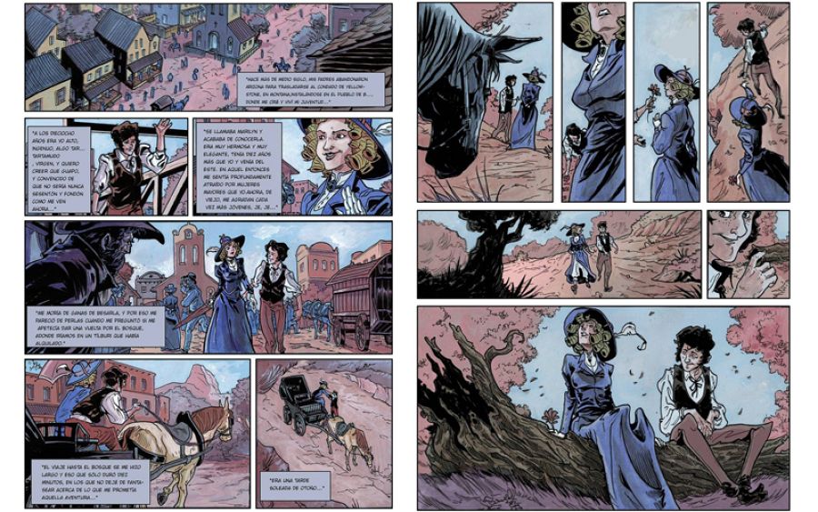 Páginas de 'Repóquer de reinas', de Abulí y Abel Carrasco