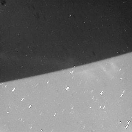 Imagen de las auroras meridionales observadas en Saturno