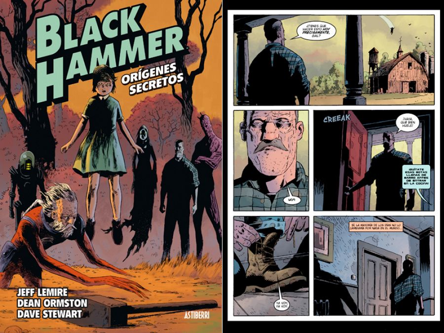 Portada y página de 'Black Hammer'