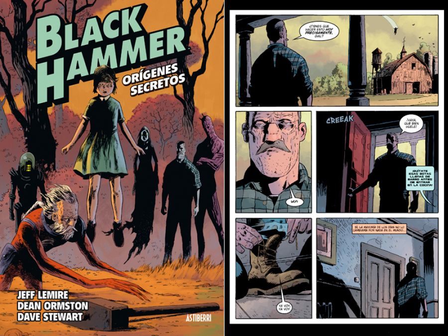Portada y página de 'Black Hammer'