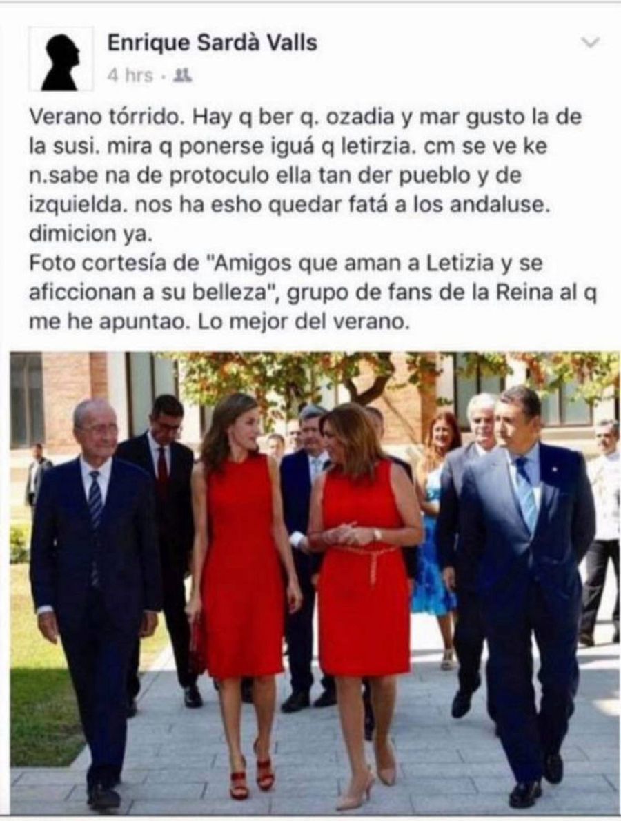Mensaje del cónsul en Washington ridiculizando a Susana Díaz