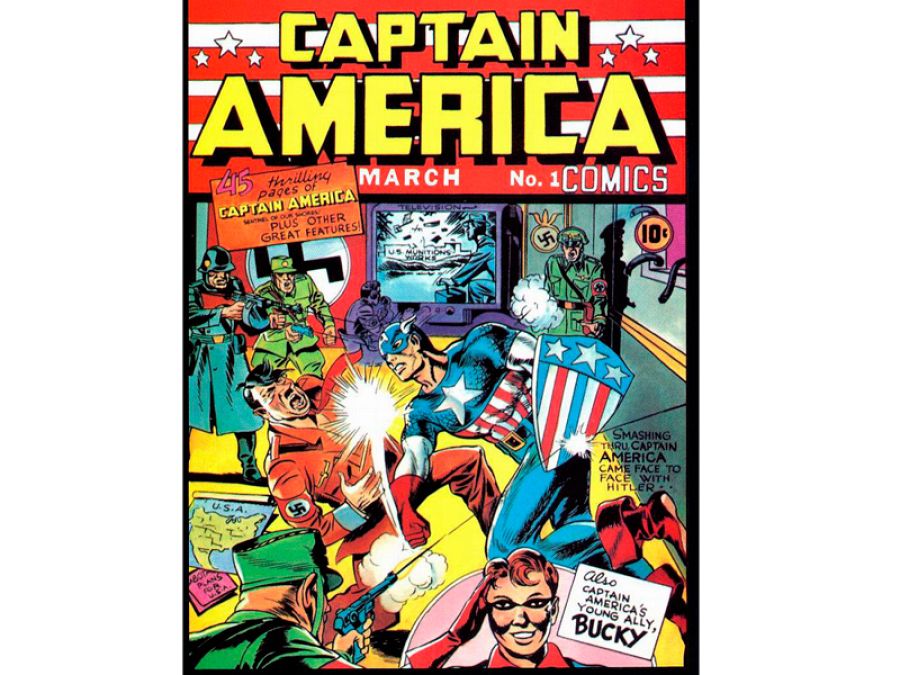 La mítica portada del primer número de 'El Capitán América', de Simon y Kirby