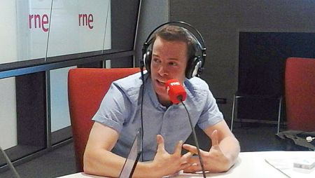 El Mago Sun, en un momento de la entrevista.