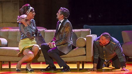 María Barranco, Canco Rodríguez y Pepón Nieto, en un momento del espectáculo.