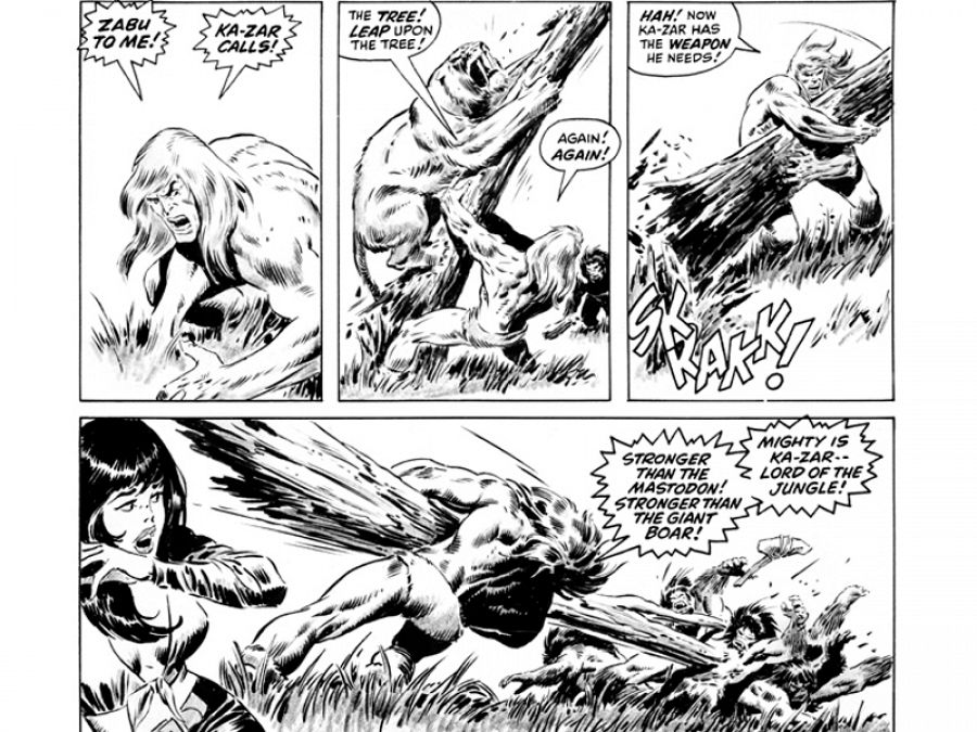 Viñetas del Ka-Zar de John Buscema