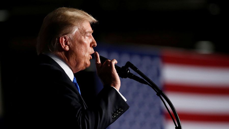 Trump, durante su discurso ante la nación sobre la estrategia en Afganistán