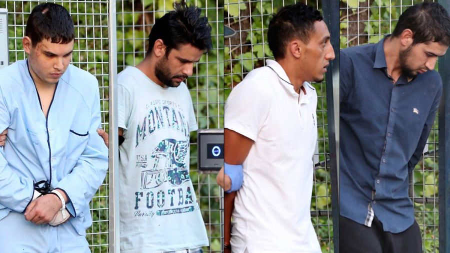 Los cuatro detenidos en relación con los atentados de Cataluña Mohamed Houli Chemlal, Mohammed Alla, Dris Oukabir y Salah El Karibes