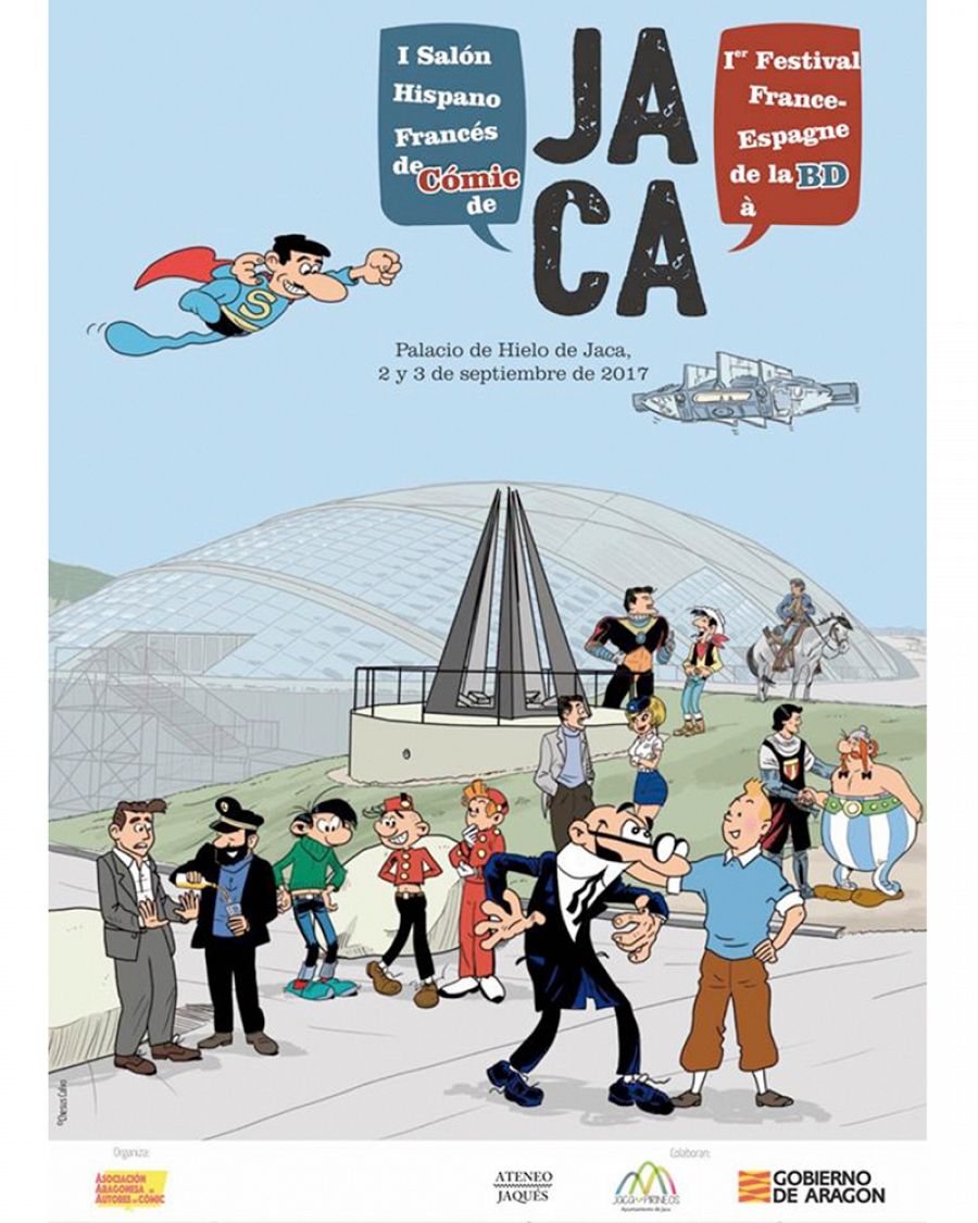 Cartel de Chesús Calvo para el I Salón de Cómic Hispano Francés de Jaca