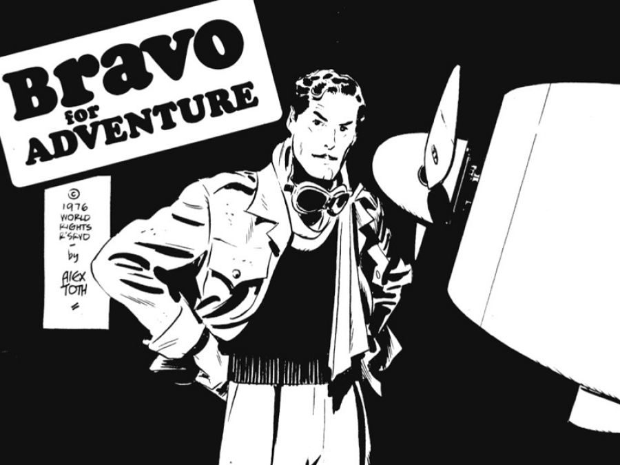 Fragmento de una página de 'Bravo for adventure', de Alex Toth