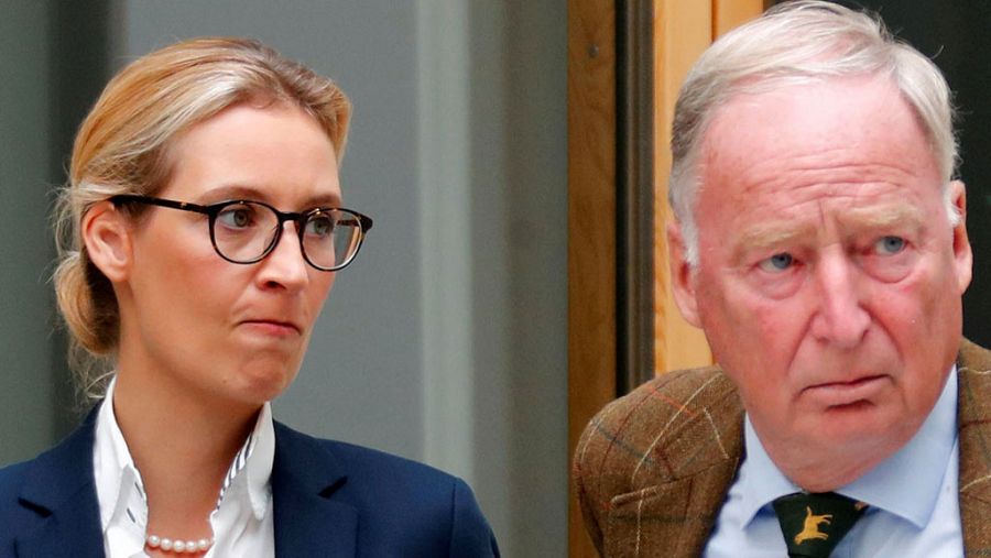 Alice Weidel y Alexander Gauland líderes de Alternativa para Alemania