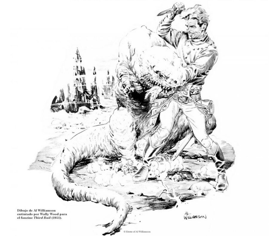 Dibujo de Al Williamson entintado por Wally Wood