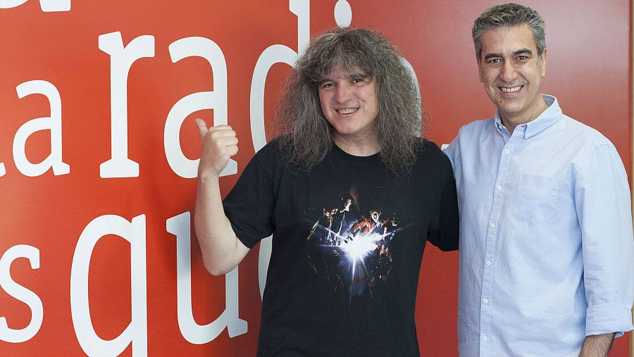 Mariano Minuesa y Arturo Martín en la Casa de la Radio