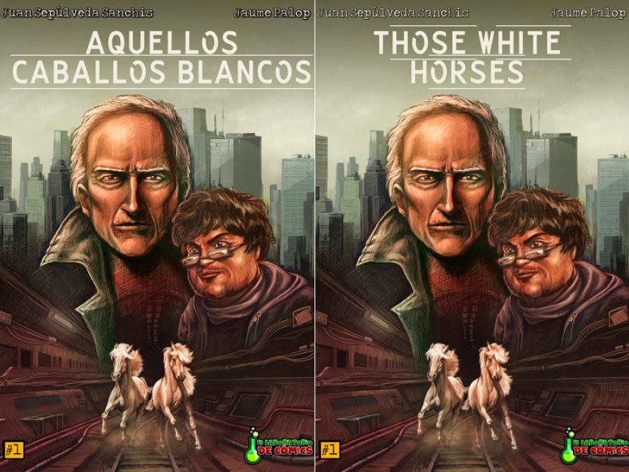 Portadas americana y española de 'Those White Horses' (Aquellos caballos blancos)