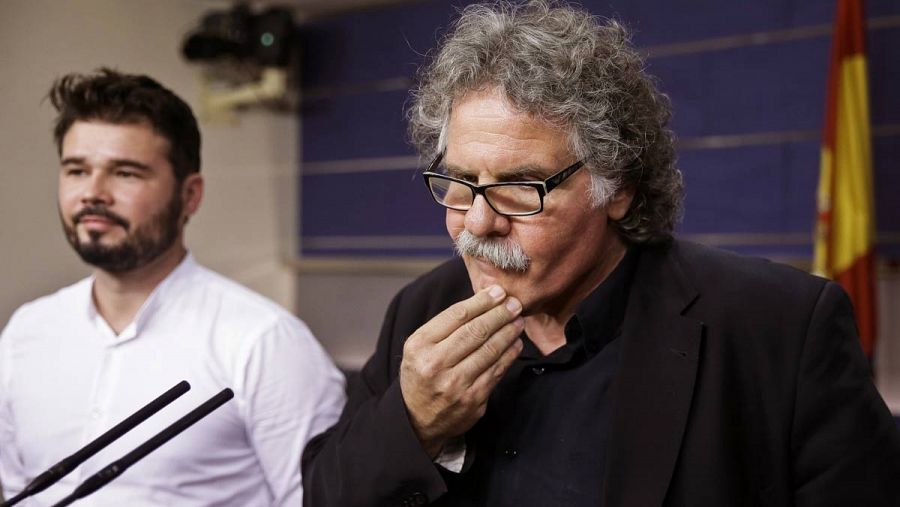 Joan Tardà y Gabriel Rufián, de ERC, en el Congreso.