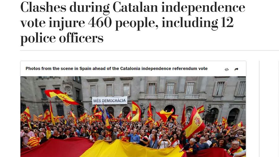 La edición digital del periódico The Washington Post destaca los incidentes con la Policía