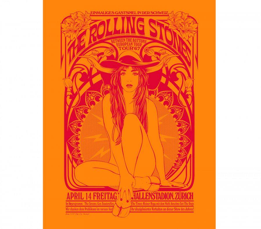 Cartel de los Rolling Stones en Zúrich