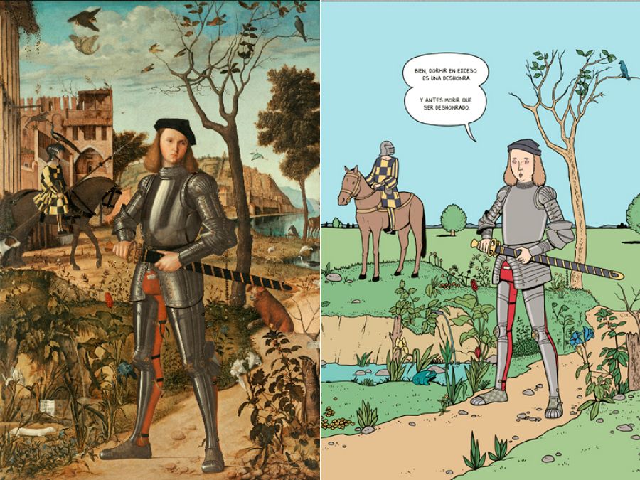 El caballero veneciano de Carpaccio y su versión en cómic