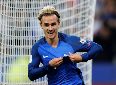 Griezman abrió el marcador de Francia ante Bielorrusia.