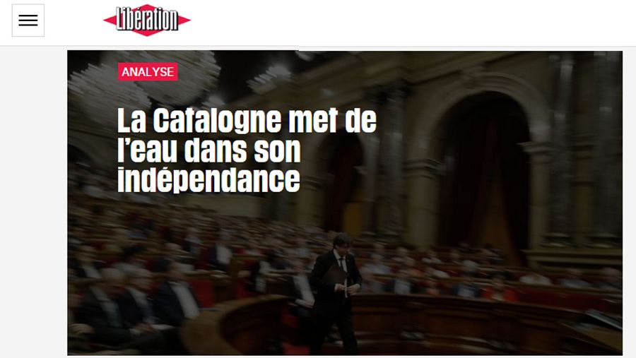 Libération indica que la independencia se ha quedado aguada