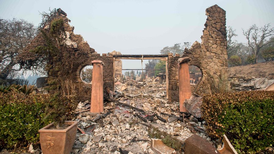 El viñedo de Signorello, convertida en ruinas y cenizas