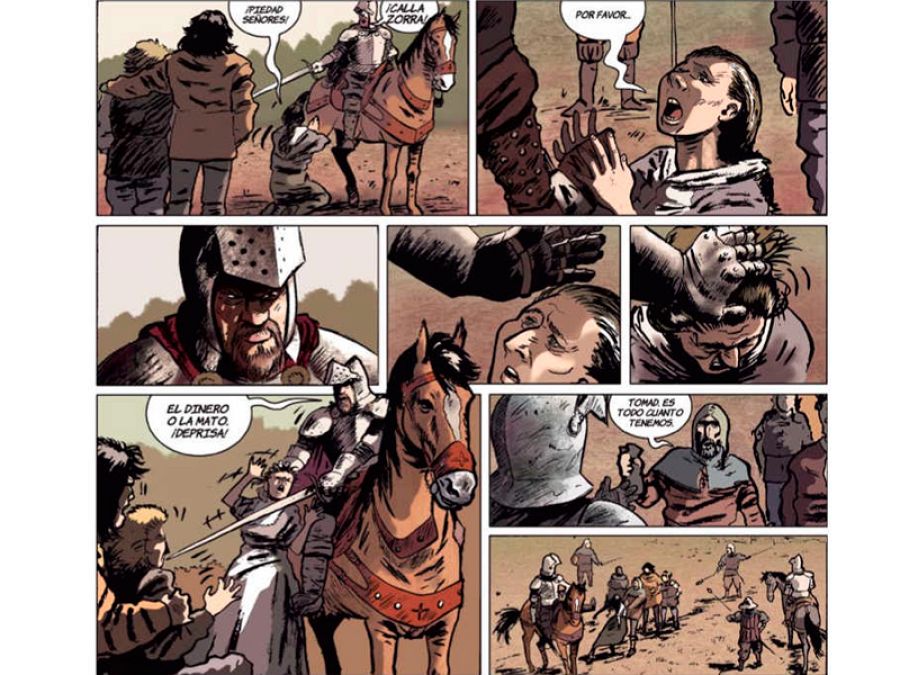 Viñetas de 'La espada de San Eufrasio 1.La aldea maldita'