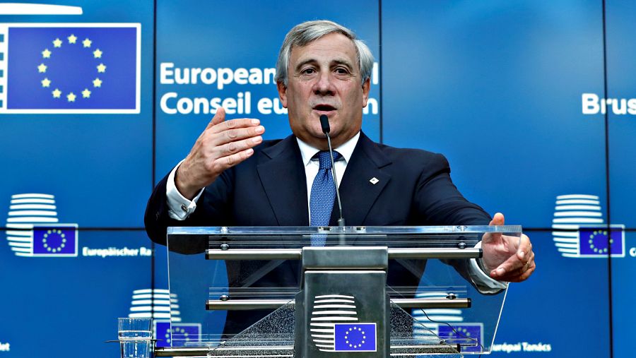 El presidente del Parlamento Europeo, Antonio Tajani