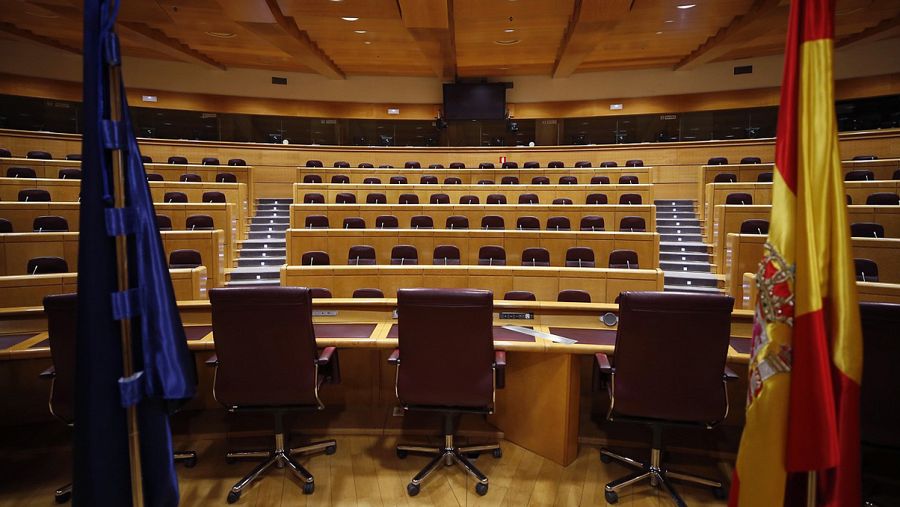 Vista de la Sala Europa del Senado, donde se constituirá la comisión del 155.