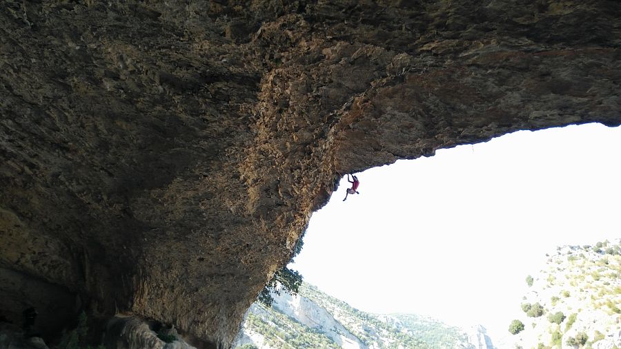 Urko Carmona, en la vía 'Made in Mascún'