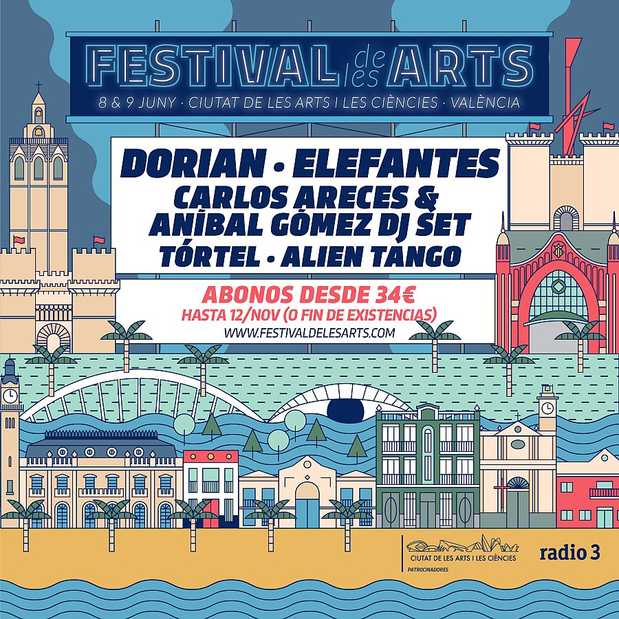 Cartel con las primeras confirmaciones del  Festival de les Arts vol. 4.