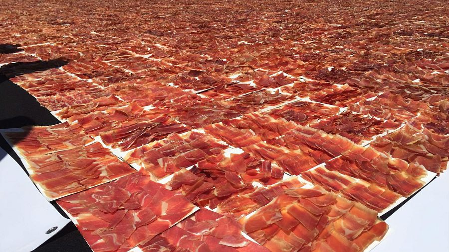 Récord Guinness al mayor plato de jamón en Toledo
